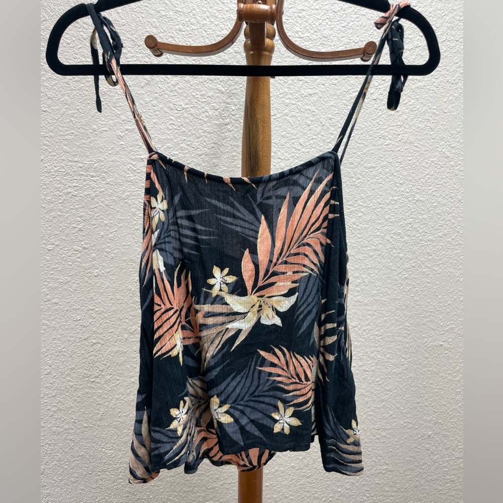 Billabong Black Floral Tank Top
